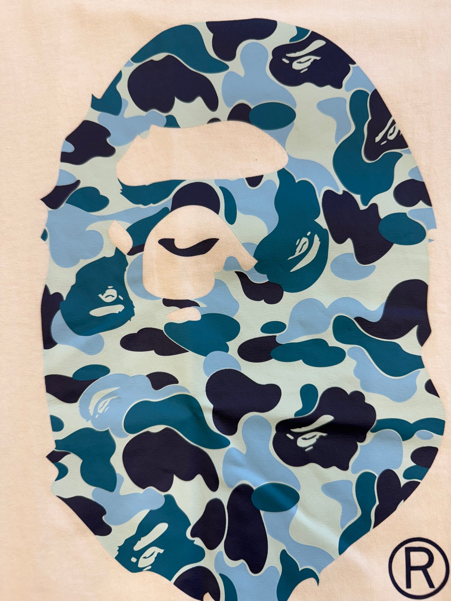 BAPE ABC CAMO BY BATHING APE TEE - BLUE CAMO/WHITE (L) (NWT)