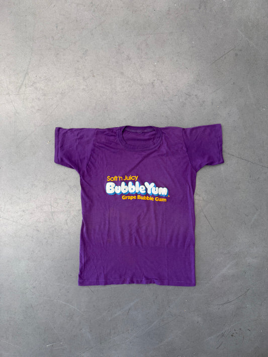 80S SOFT 'N JUICY BUBBLEYUM GRAPE BUBBLE GUM TEE (FADED TAG)