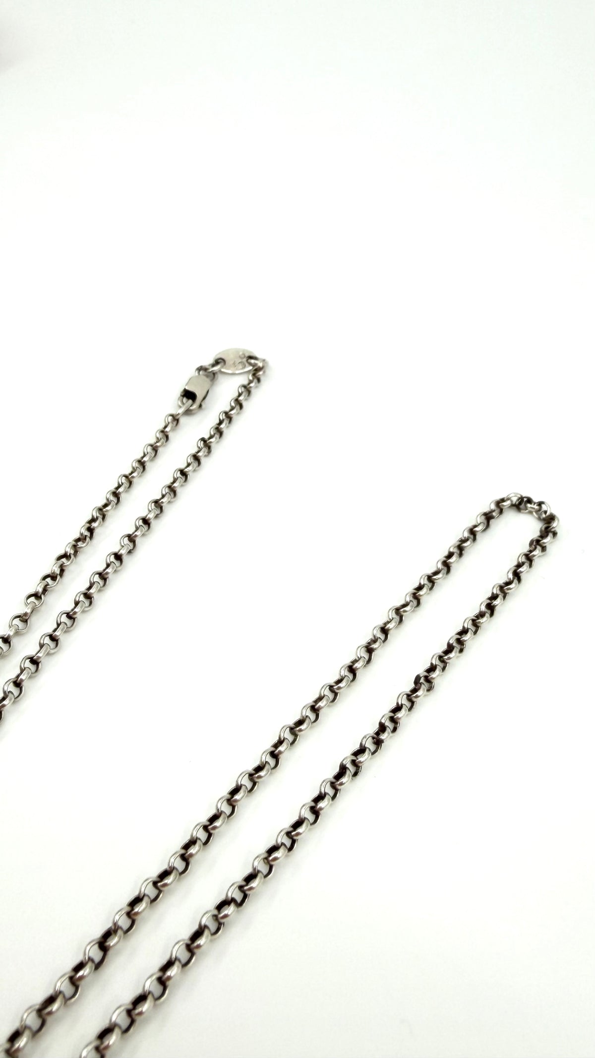 CHROME HEARTS SILVER ROLL CHAIN NECKLACE - 24"