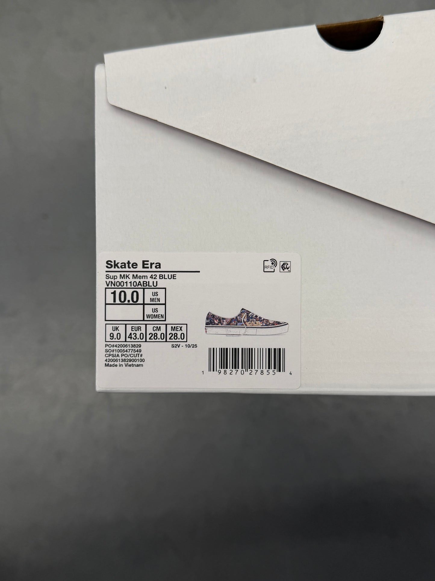 2026 VANS ERA SUPREME X MIKE KELLEY GREY (W/BOX)
