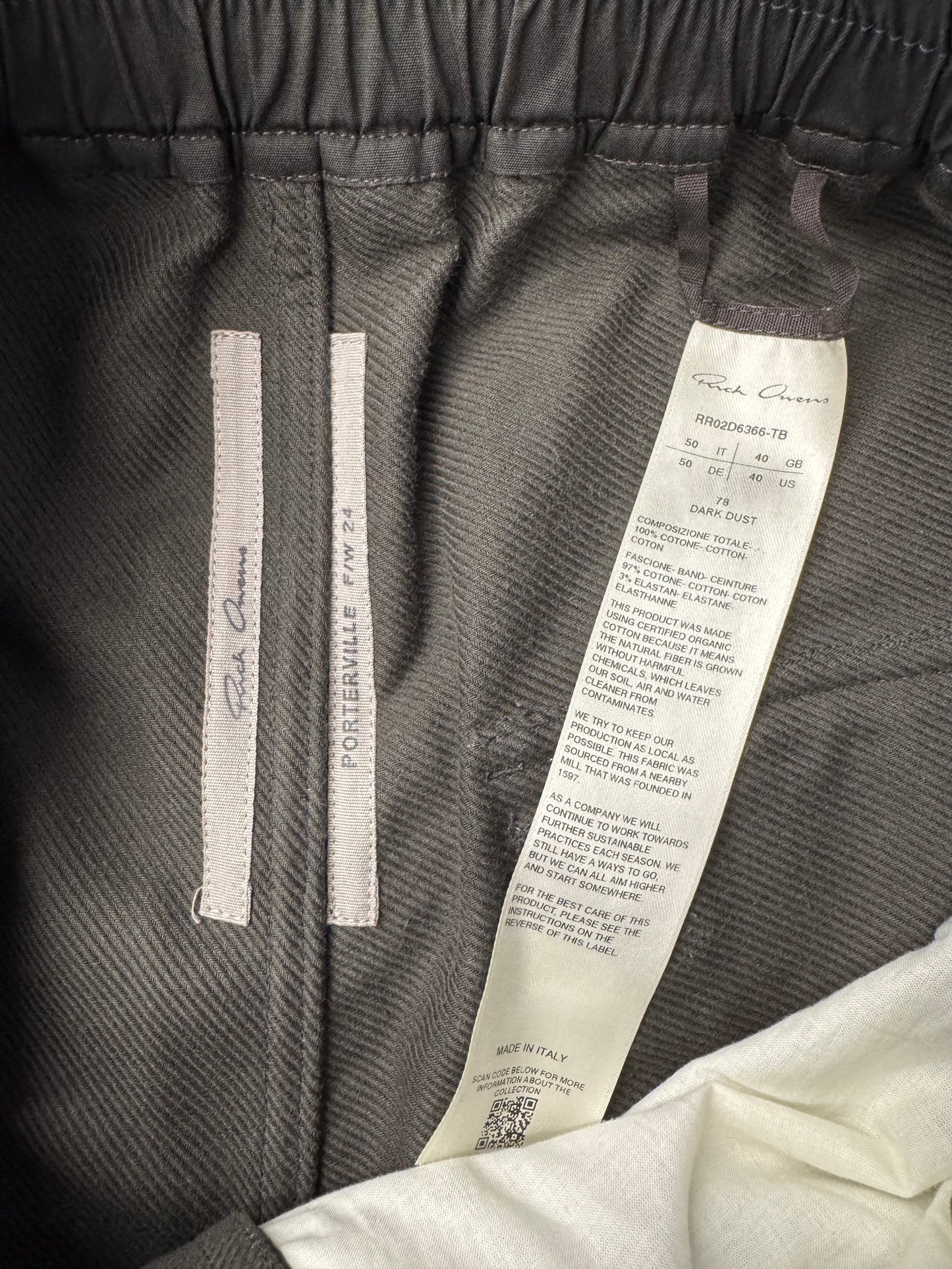 F/W 24 RICK OWENS PORTERVILLE WIDE BELA TROUSERS