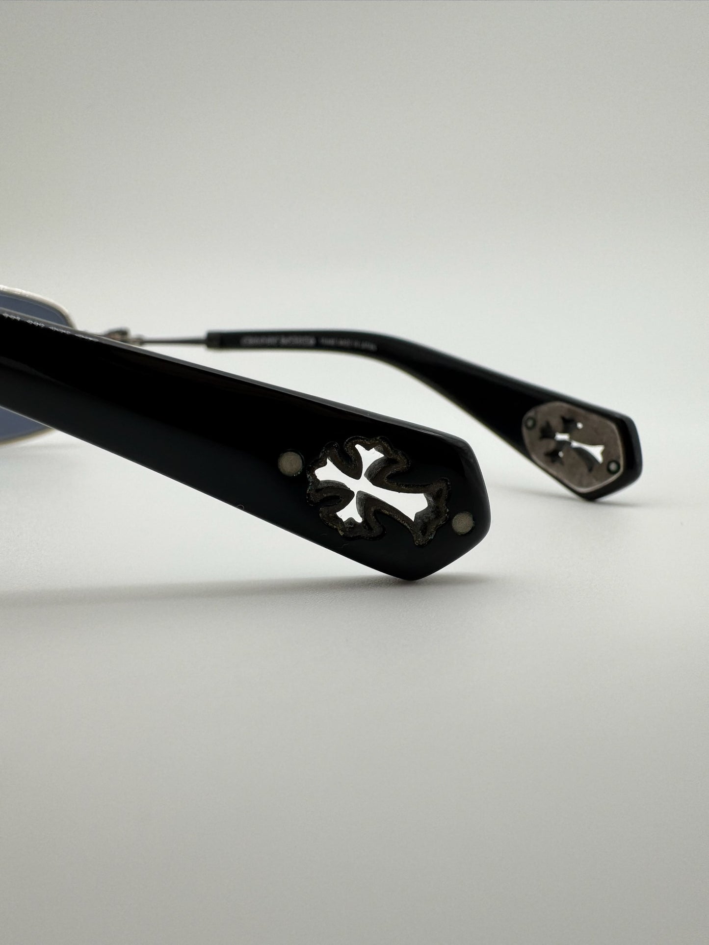 CHROME HEARTS 'BONED' SUNGLASSES - BLACK (PRE-OWNED WITH CASE)