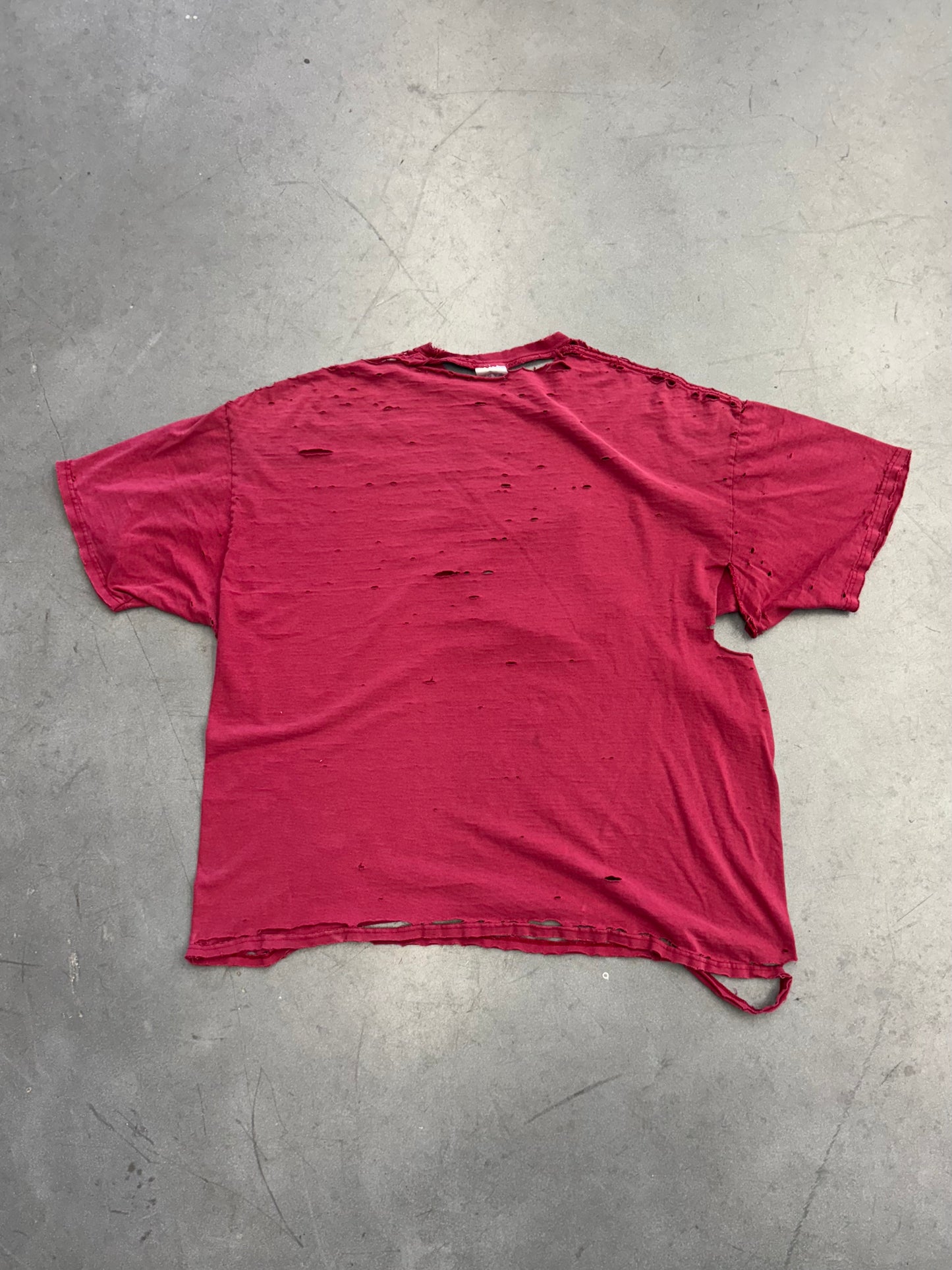 90S PROPERTY OF GLEN COVE FOOTBALL DESTROYED TEE (PORT AND COMPANY TAG)