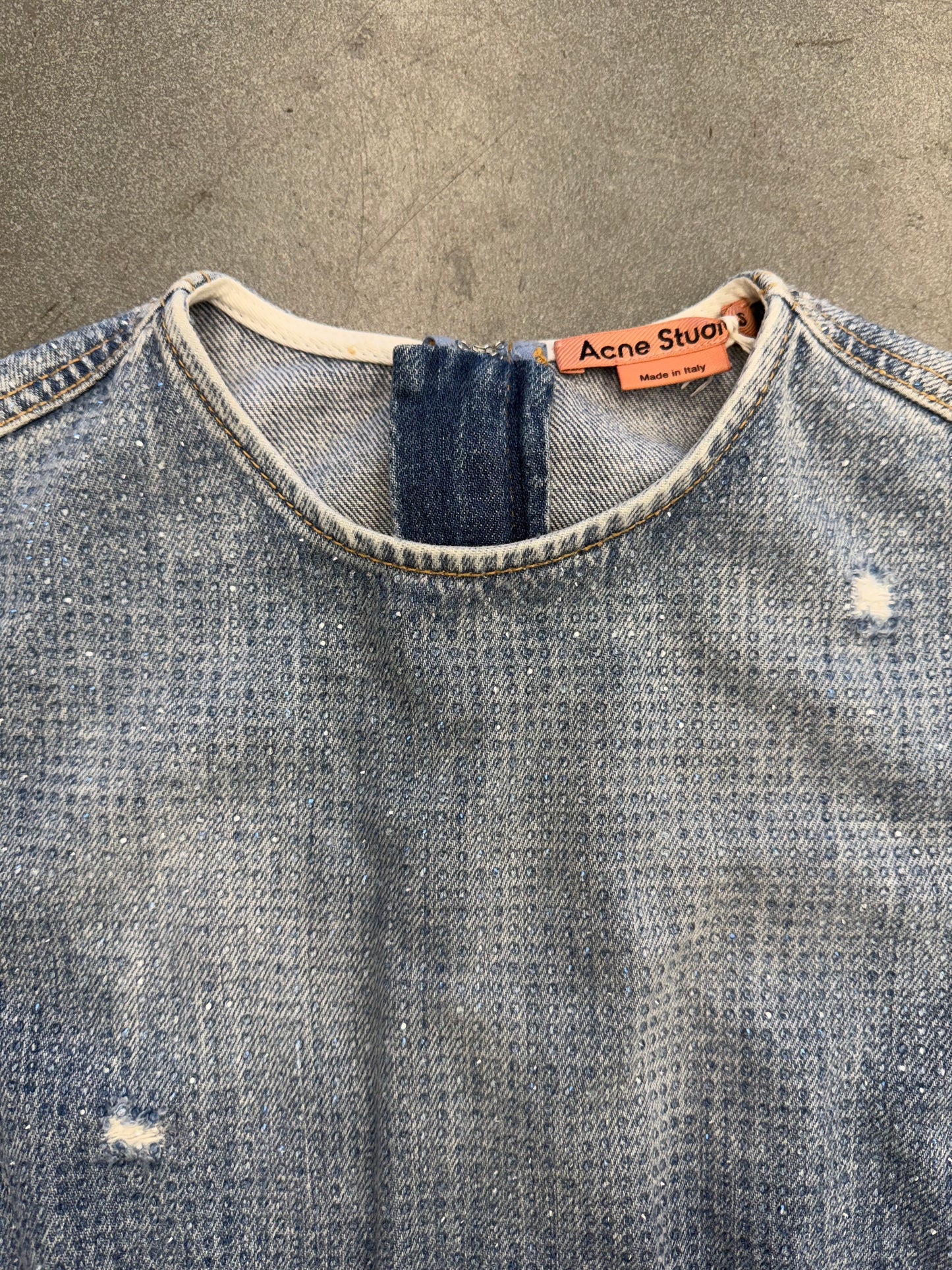 ACNE STUDIOS RHINESTONE MINI DRESS