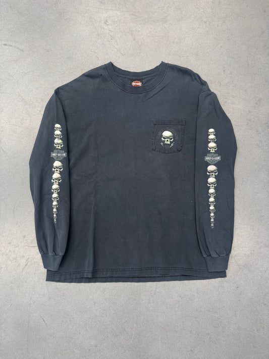 2003 HARLEY-DAVIDSON PIQUA, OHIO LS SKULLS POCKET TEE