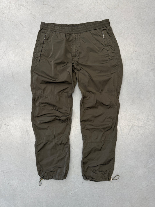 MONCLER GENIUS 2 1952 ZIPPER POCKET NYLON TRACK PANTS - DARK OLIVE