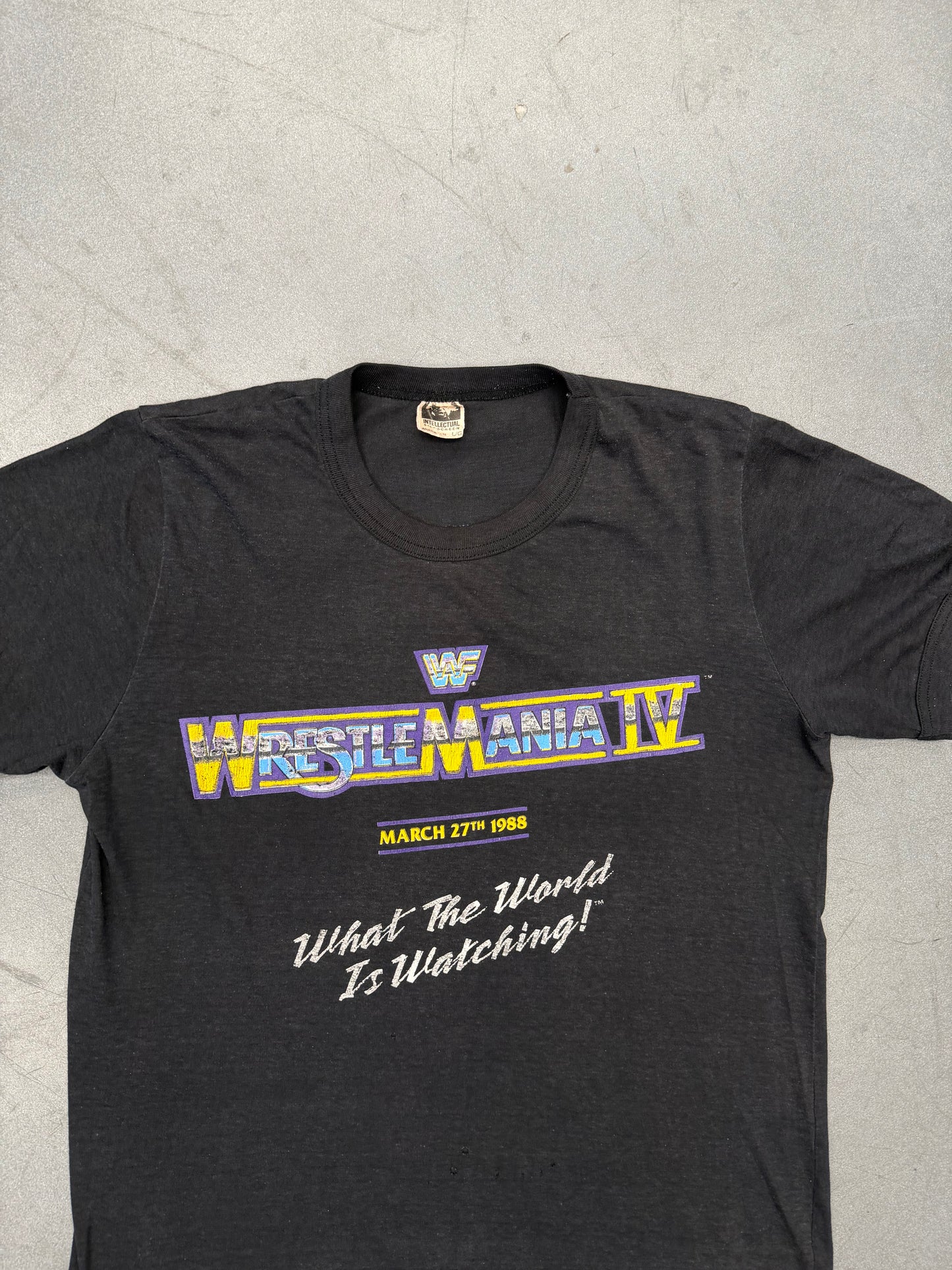 1988 WRESTLEMANIA IV FADED THIN TEE (INTELLECTUAL TAG)