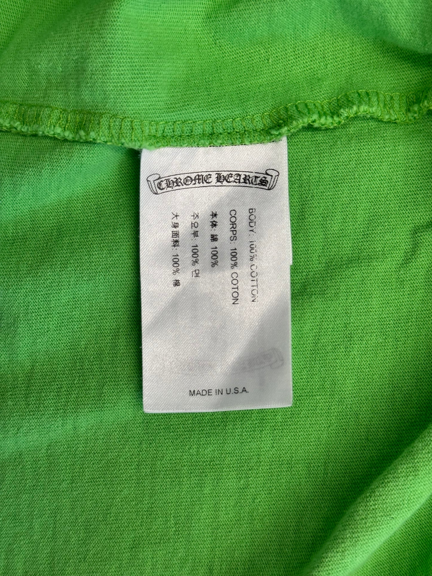 CHROME HEARTS X MATTY BOY SEX RECORDS POCKET TEE - GREEN