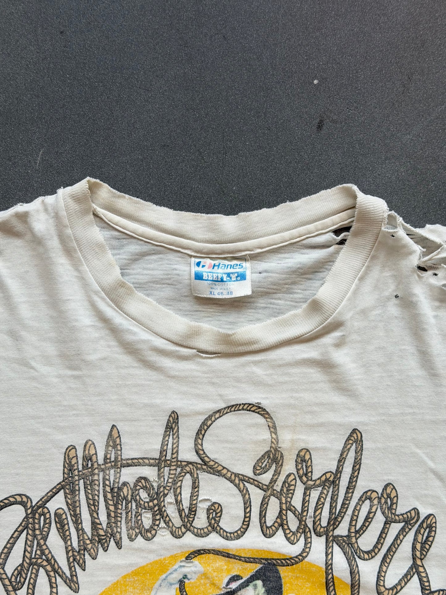 1988 FRANK KOZIK BUTTHOLE SURFERS COWGIRL DISTRESSED TEE (HANES BEEFY TAG)