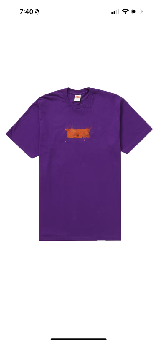 SS22 SUPREME RALPH STEADMAN BOX LOGO TEE PURPLE MEDIUM