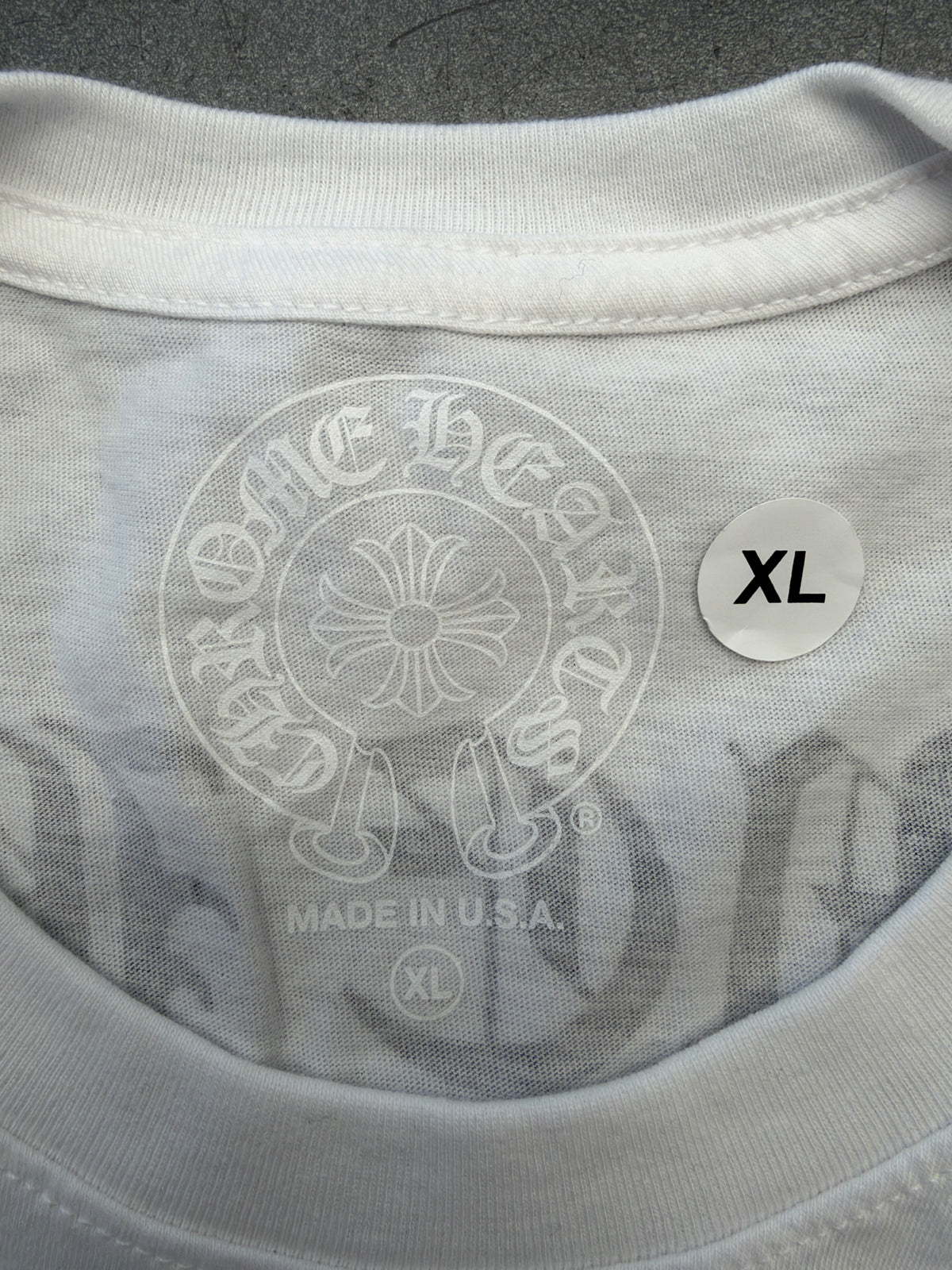 CHROME HEARTS U.S.A. POCKET TEE - WHITE/BLACK