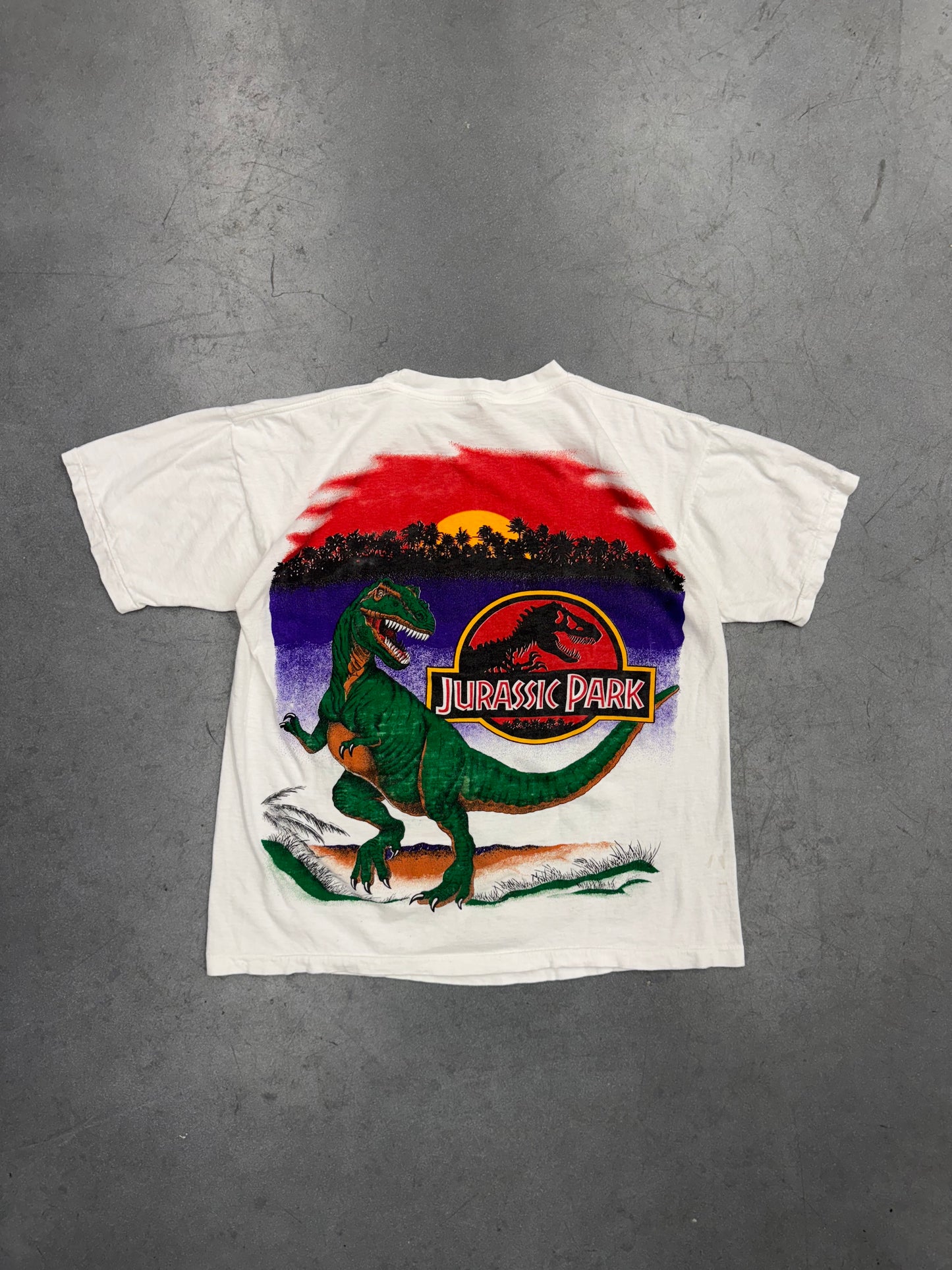 90S JURASSIC PARK T-REX JUMBO PRINT TEE (T WORLD TAG)
