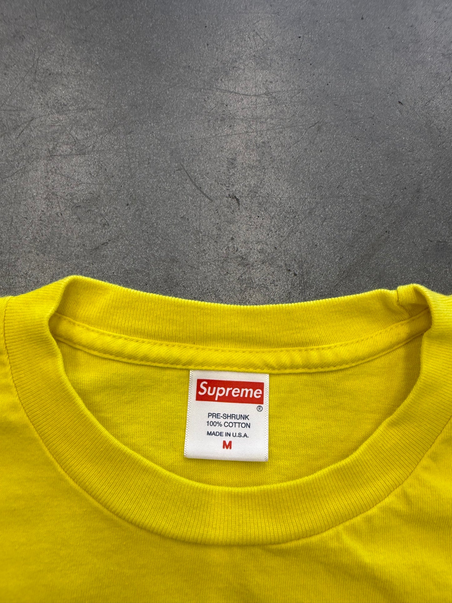 SS20 SUPREME TIME TEE YELLOW MEDIUM
