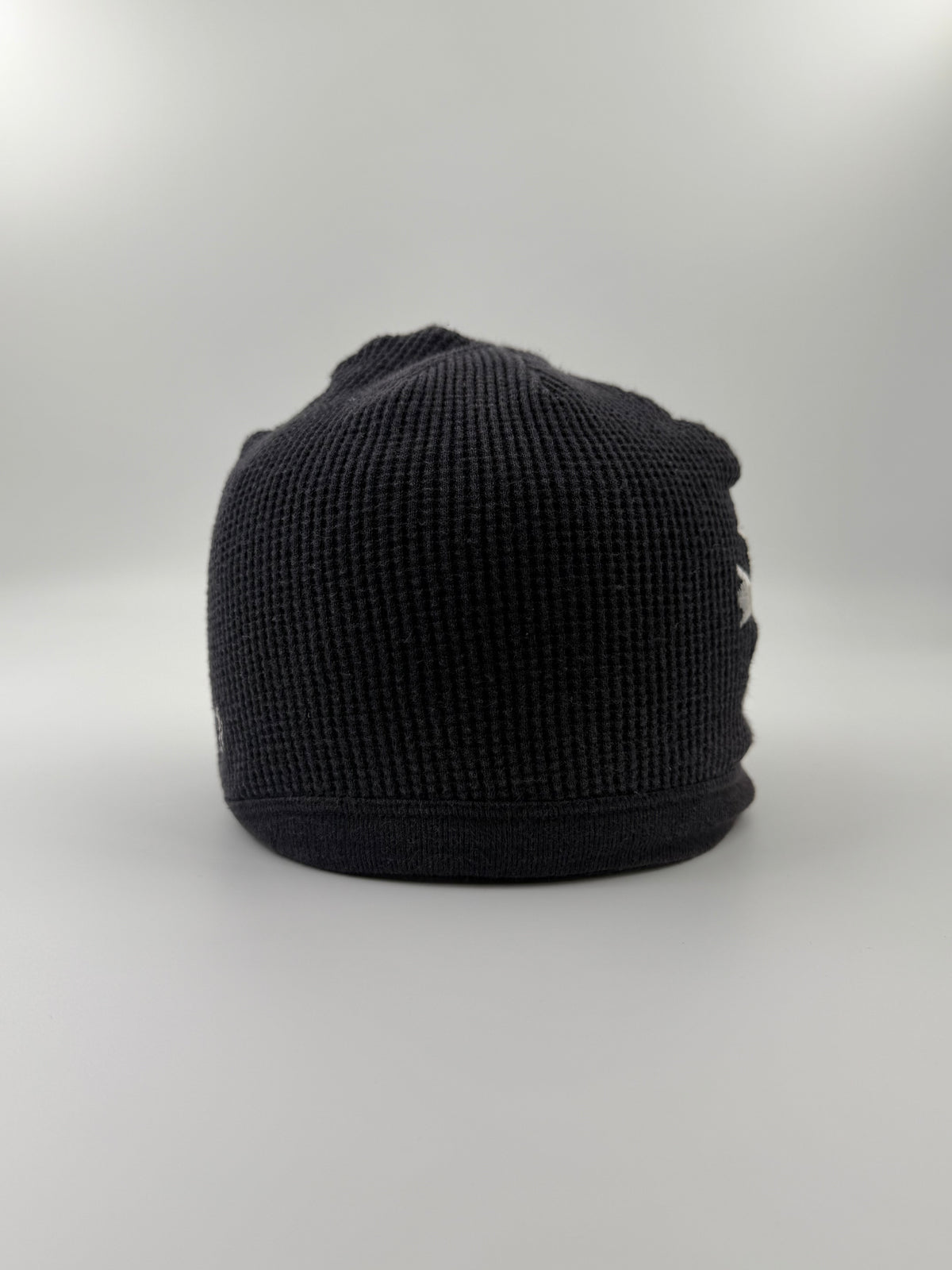 OLDER CHROME HEARTS THICK CROSS THERMAL WAFFLE BEANIE - FADED