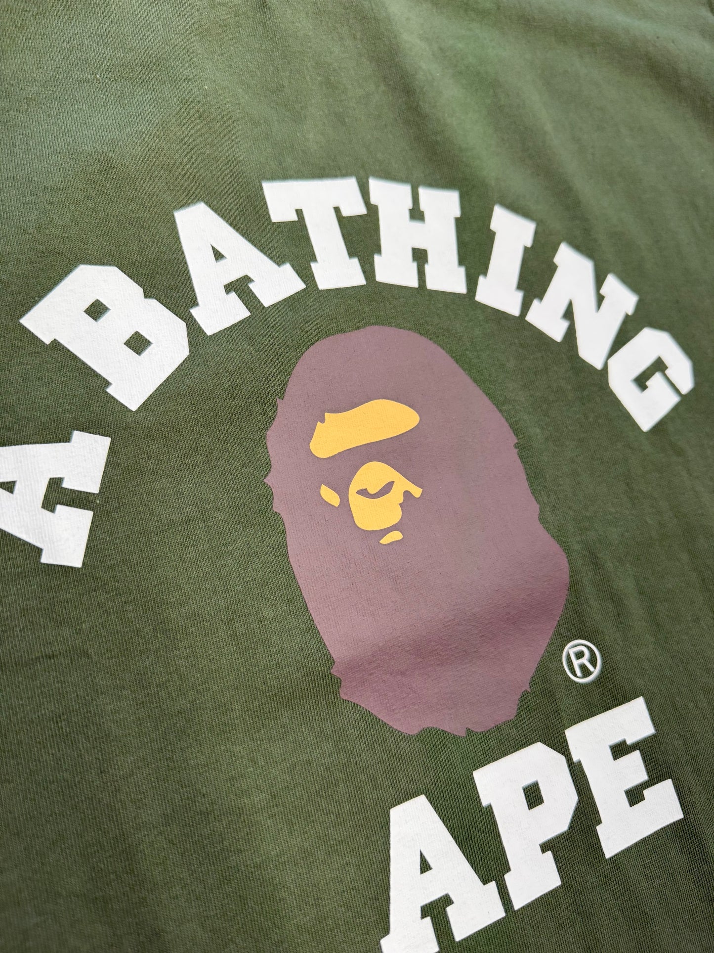 2020 A BATHING APE BAPE COLLEGE TEE - GREEN