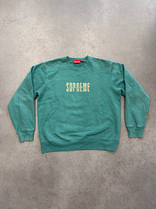 FW18 SUPREME WORLD FAMOUS CREWNECK DARK TEAL