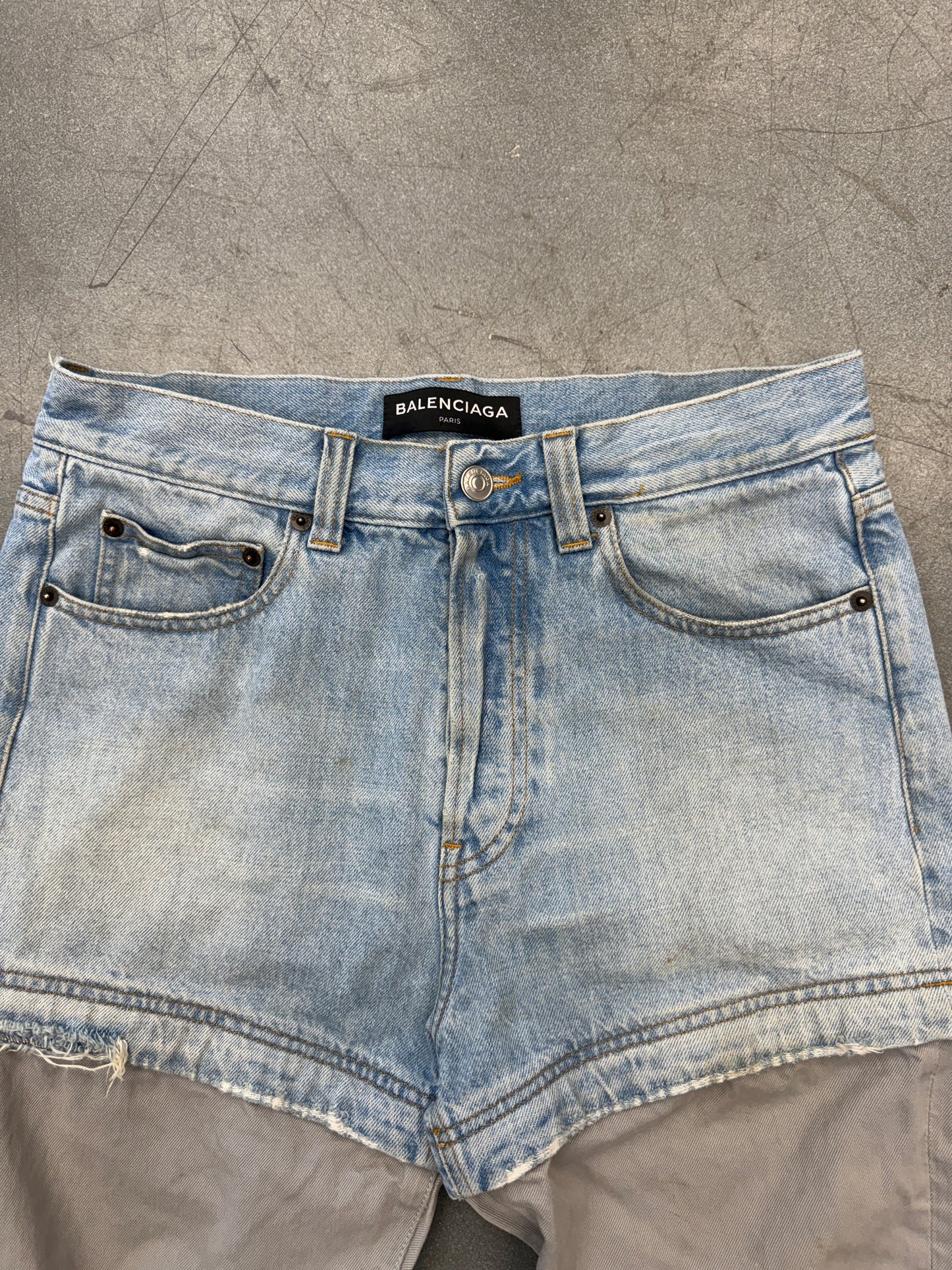SS18 BALENCIAGA CONVERTIBLE DENIM PANTS