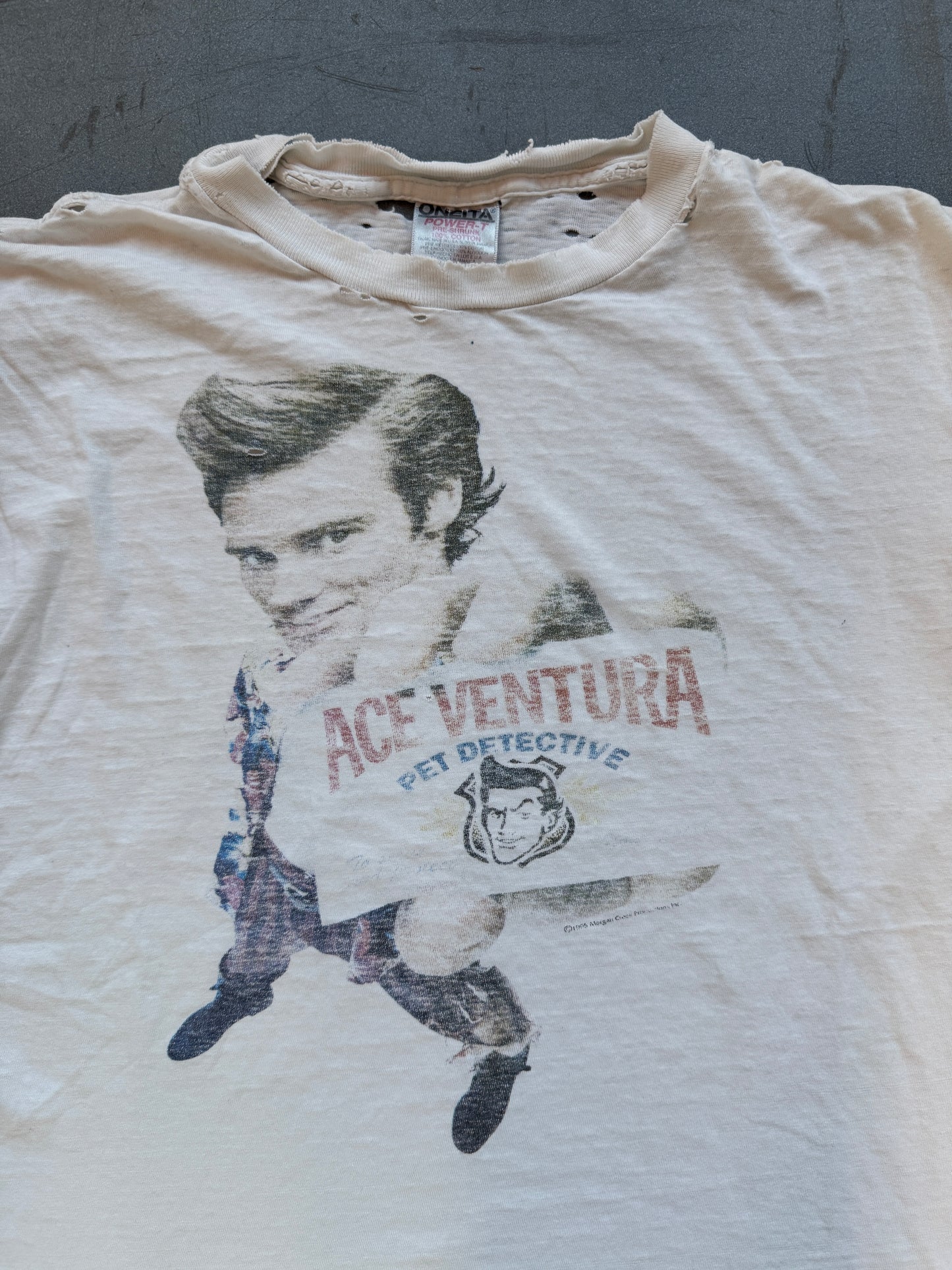 1995 ACE VENTURA PET DETECTIVE TEE (ONEITA POWER-T TAG)