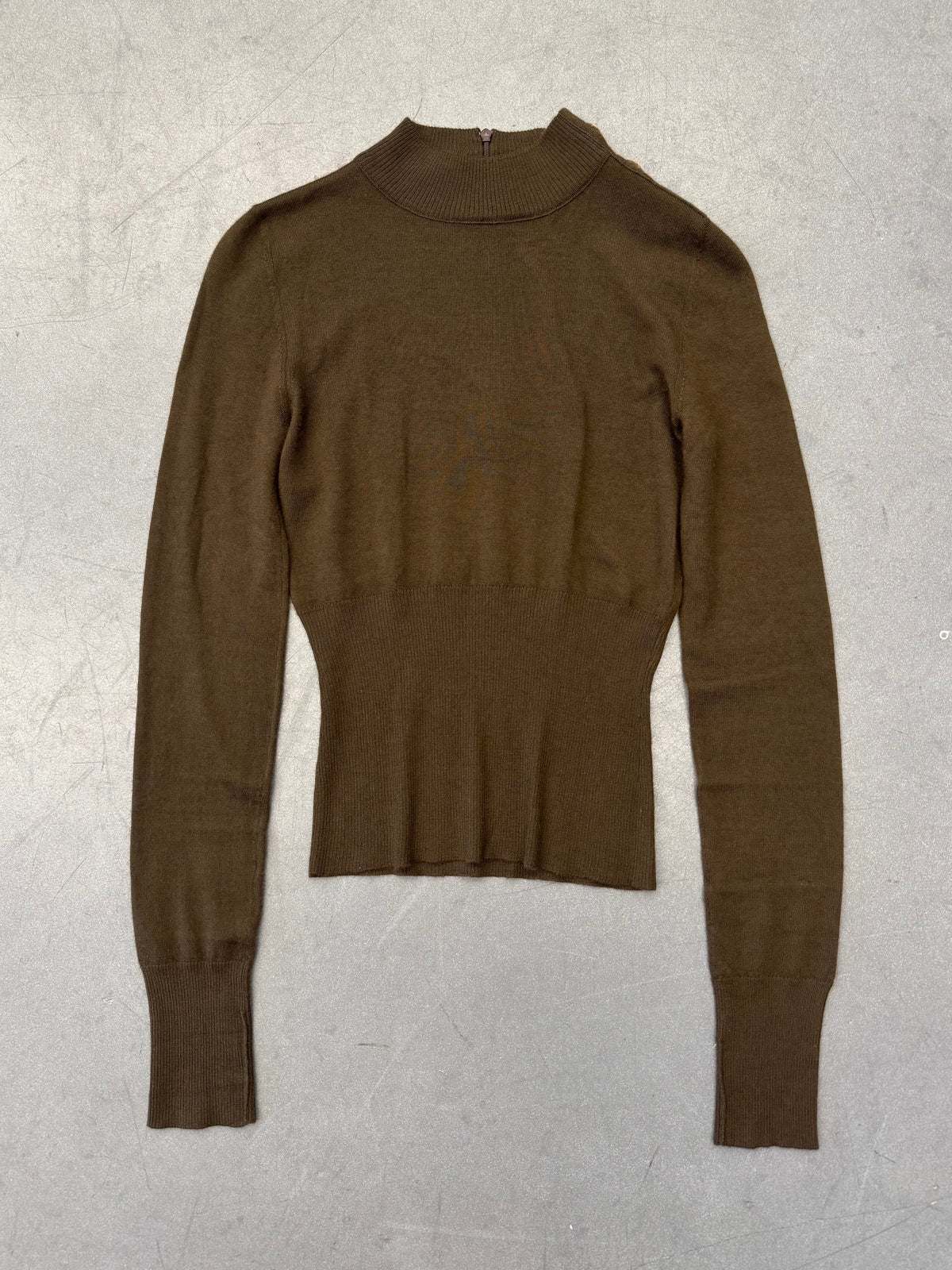 LOUIS VUITTON CASHMERE 3-BUTTON SHOULDER BACK-ZIP SWEATER