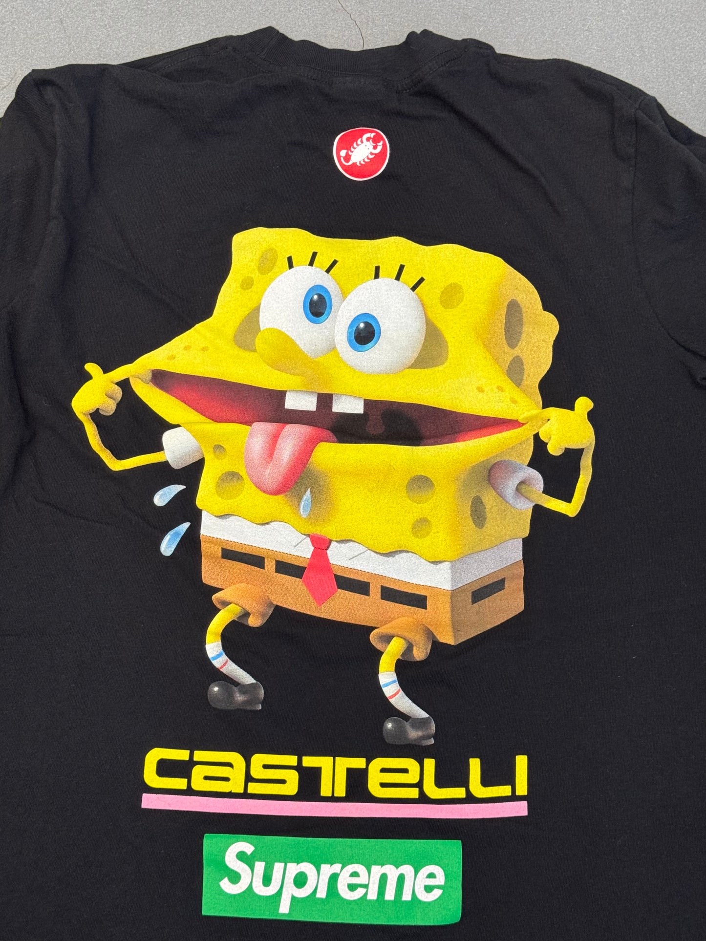 SS25 SUPREME SPONGEBOB CASTELLI RACING LONG SLEEVE TEE BLACK - SMALL