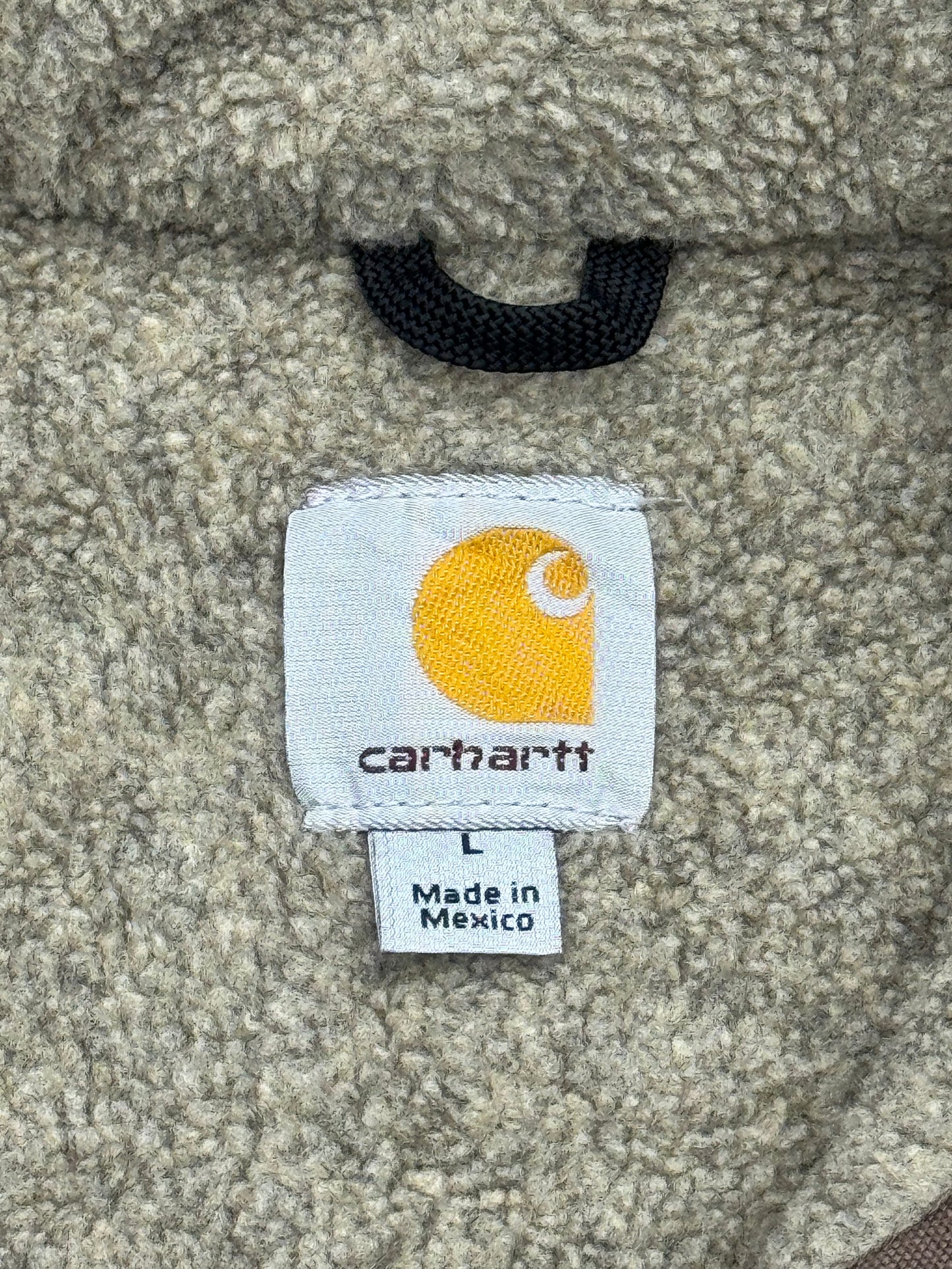 VINTAGE CARHARTT FLEECE-LINED ZIP-UP CANVAS JACKET