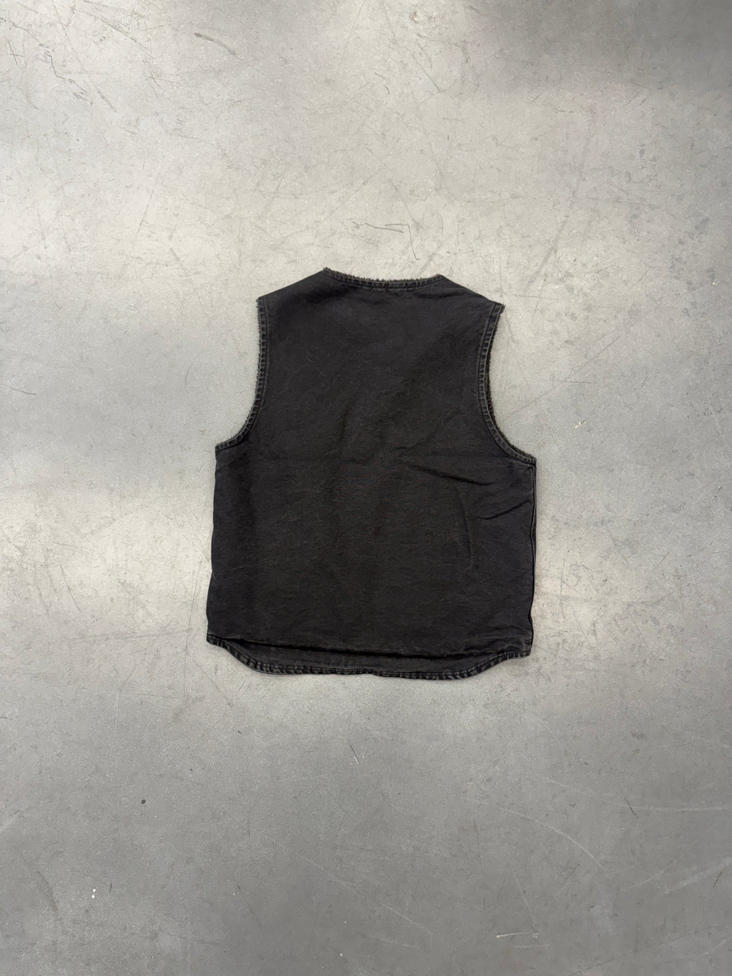 2000'S CARHARTT SHERPA LINED CANVAS VEST (V26BLK)