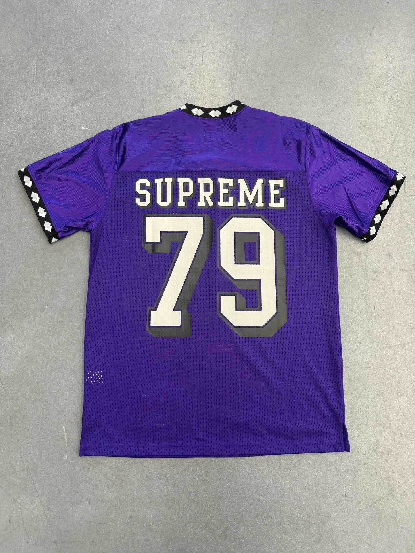 FW13 SUPREME DIAMOND RIB FRIEND OR FOE FOOTBALL JERSEY PURPLE