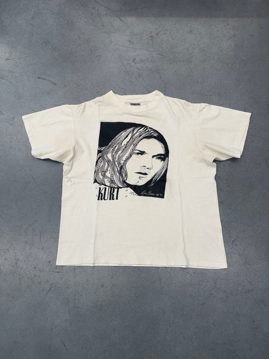 1995 KURT COBAIN PORTRAIT MEMORIAL BY BEN COBAIN TEE (ONEITA TAG)