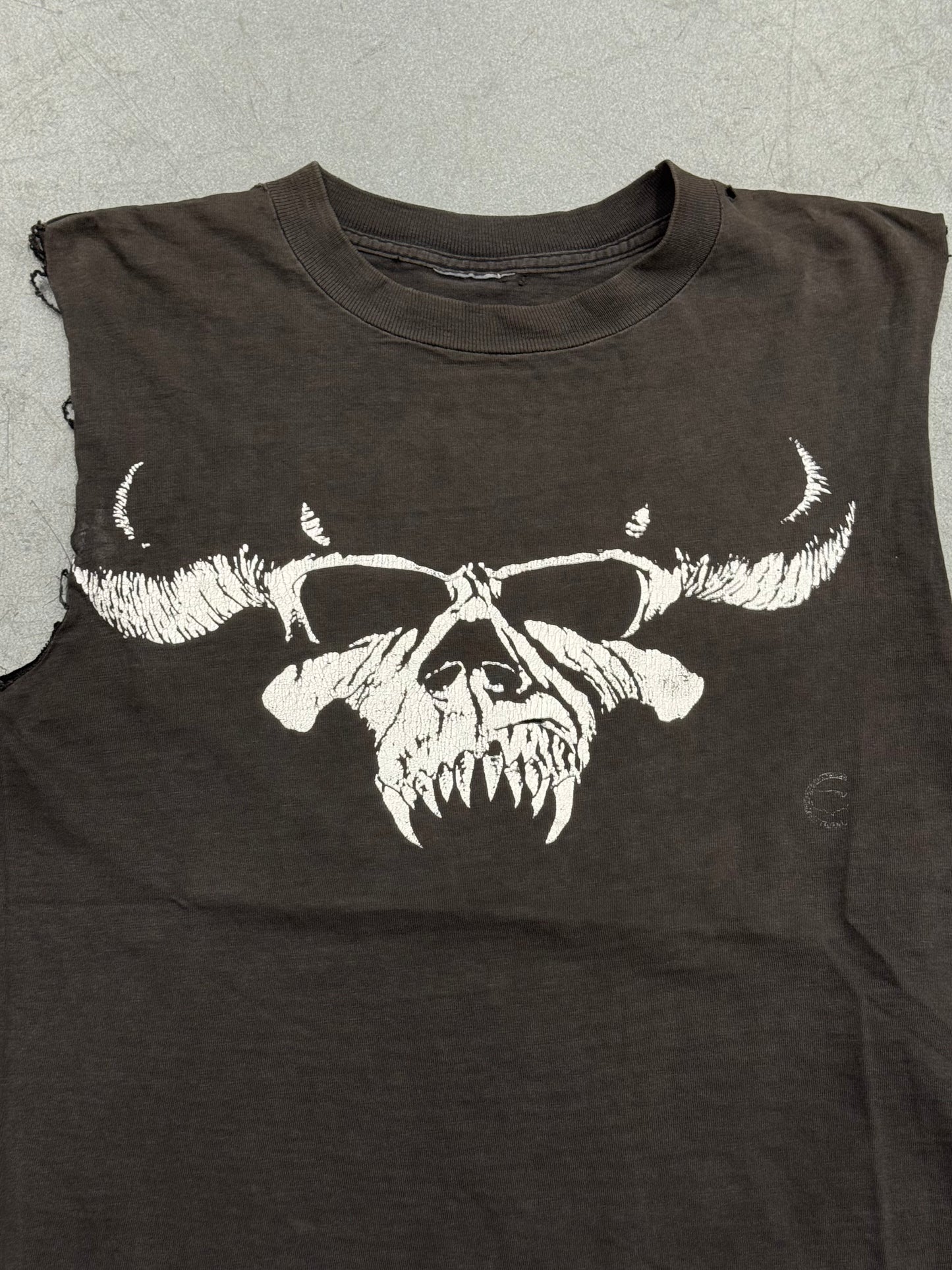 90S DANZIG SKULL LOGO CUT-OFF TEE (CUT TAG)