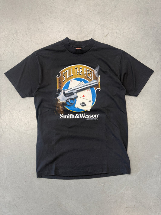 1992 SMITH & WESSON "STILL THE BEST" GUN 3D EMBLEM TEE (DELTA TAG)