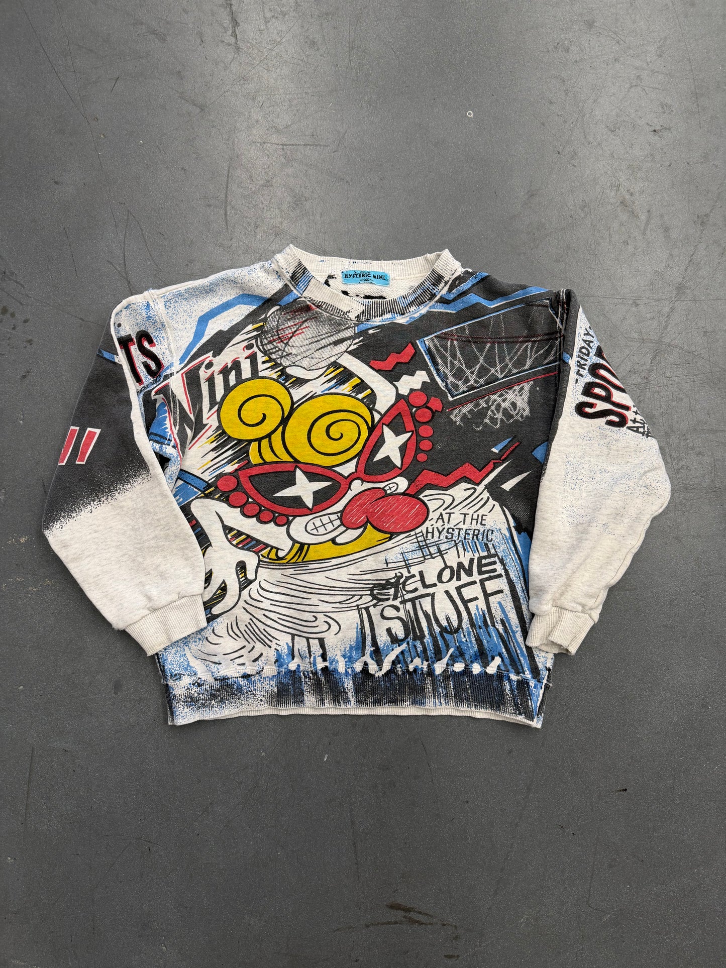 VINTAGE HYSTERIC GLAMOUR MINI ALL OVER PRINT CREWNECK SWEATER