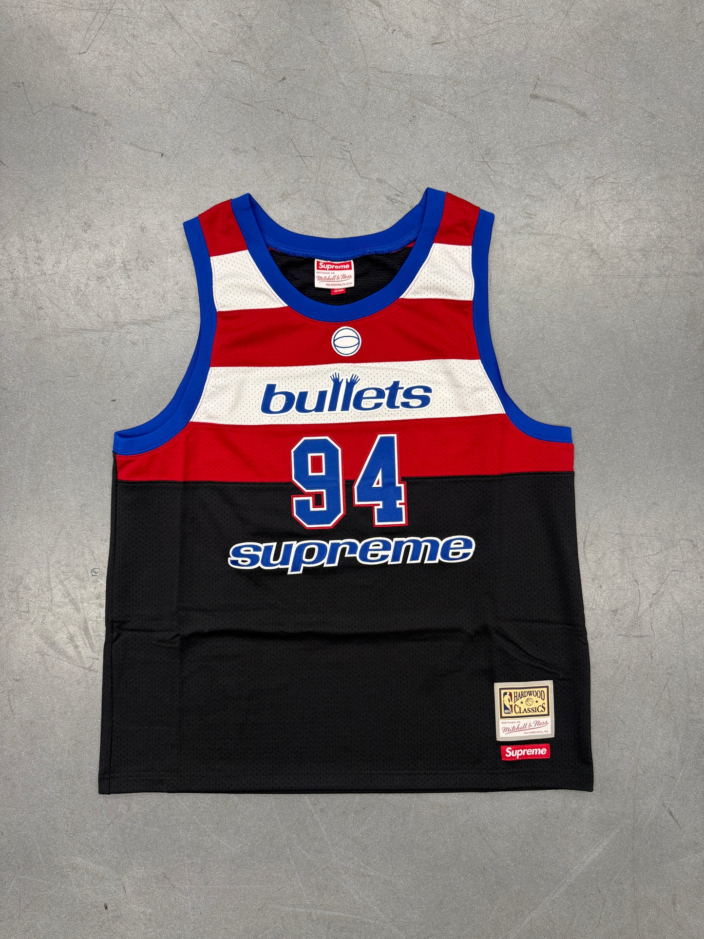 SS26 SUPREME MITCHELL & NESS BULLETS BASKETBALL JERSEY