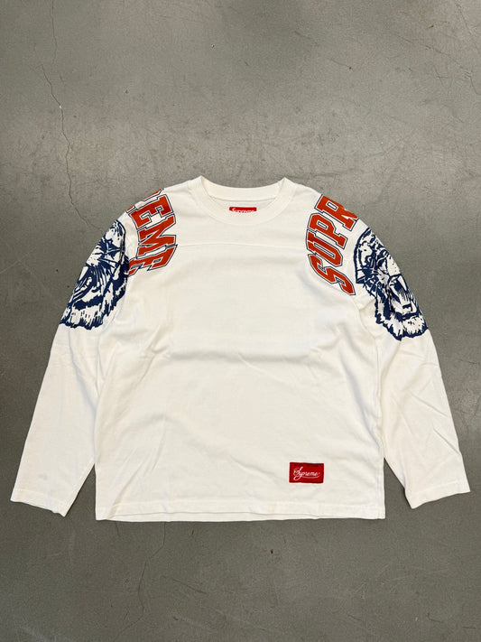 FW25 SUPREME MASCOT LS FOOTBALL TOP - WHITE