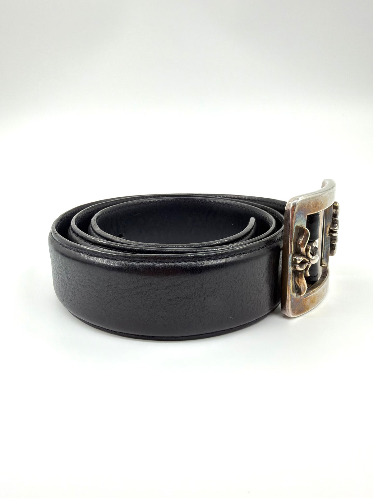 CHROME HEARTS OTJ LEATHER  BELT - 36