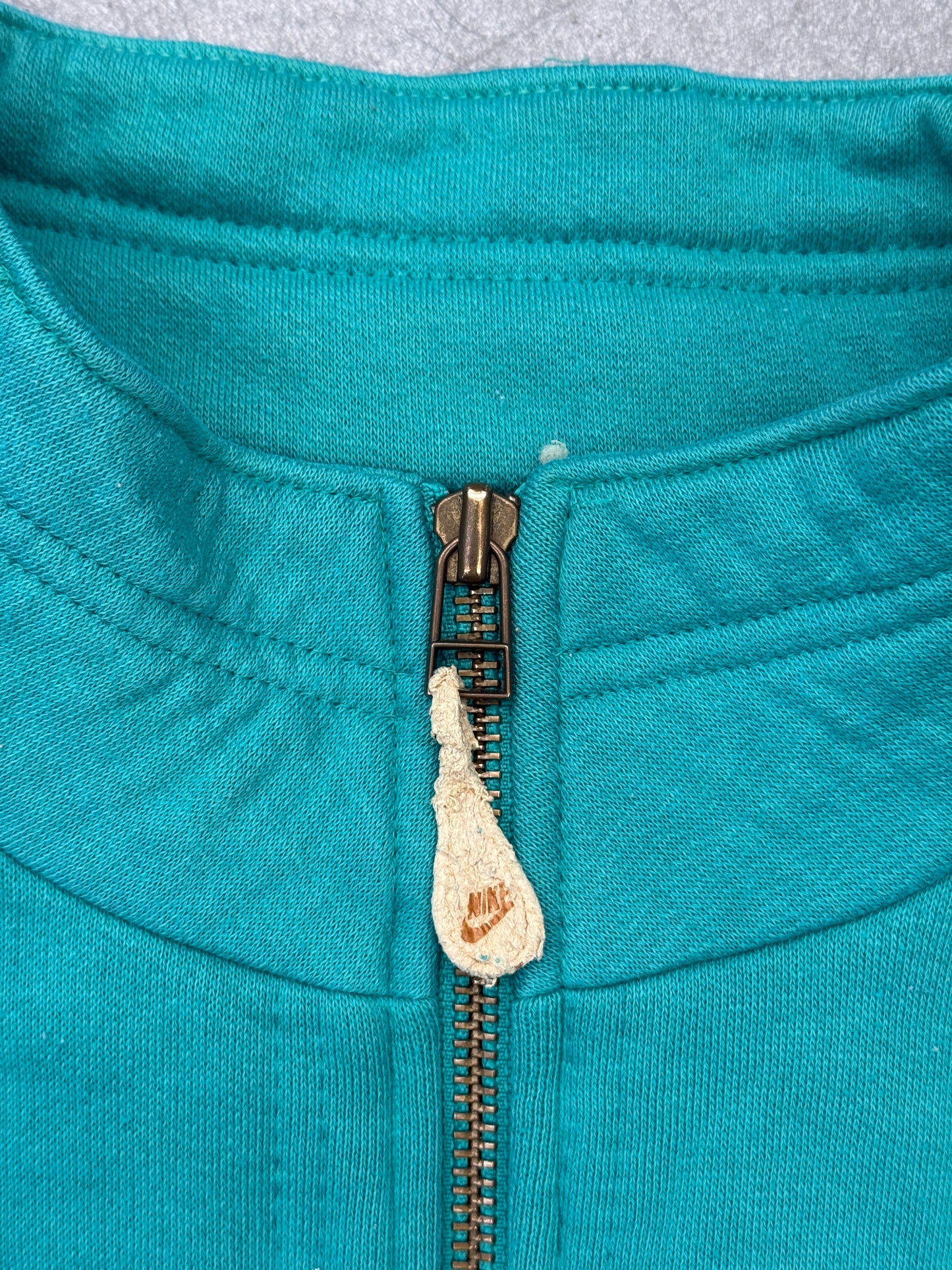 80'S/90'S MIAMI DOLPHINS NIKE QUARTER-ZIP SWEATER (RED/GREY NIKE TAG)