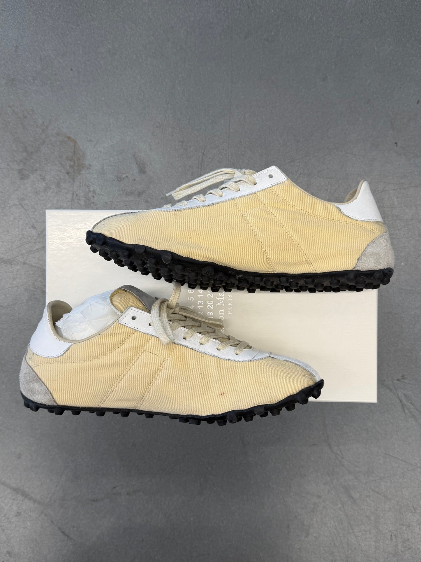 MAISON MARGIELA SPRINTER SNEAKERS - CREAM (W/BOX)