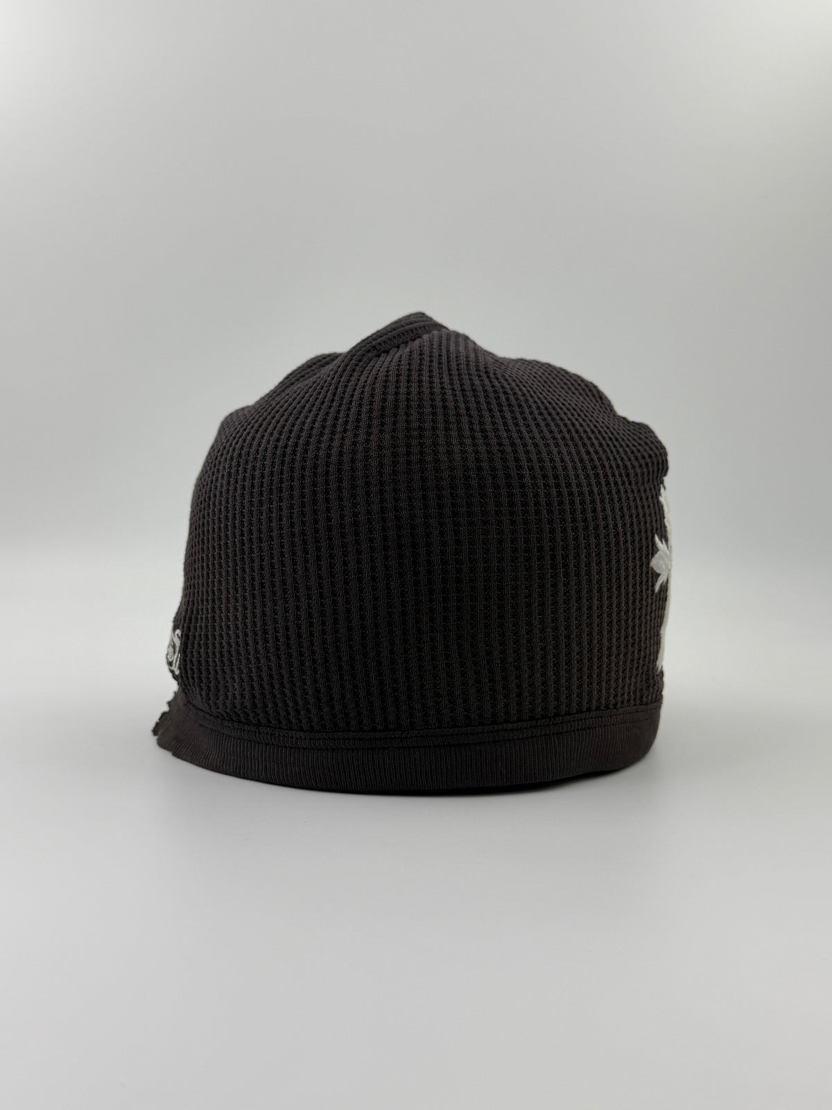 OLDER CHROME HEARTS THIN CROSS THERMAL WAFFLE BEANIE - FADED