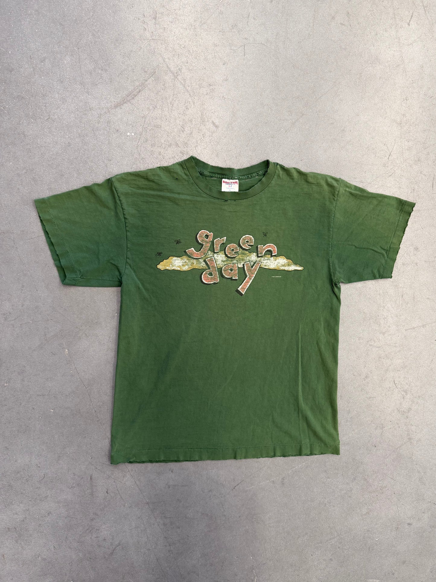 1995 GREEN DAY DOOKIE TOUR THRASHED TEE (SOFTEE TAG)