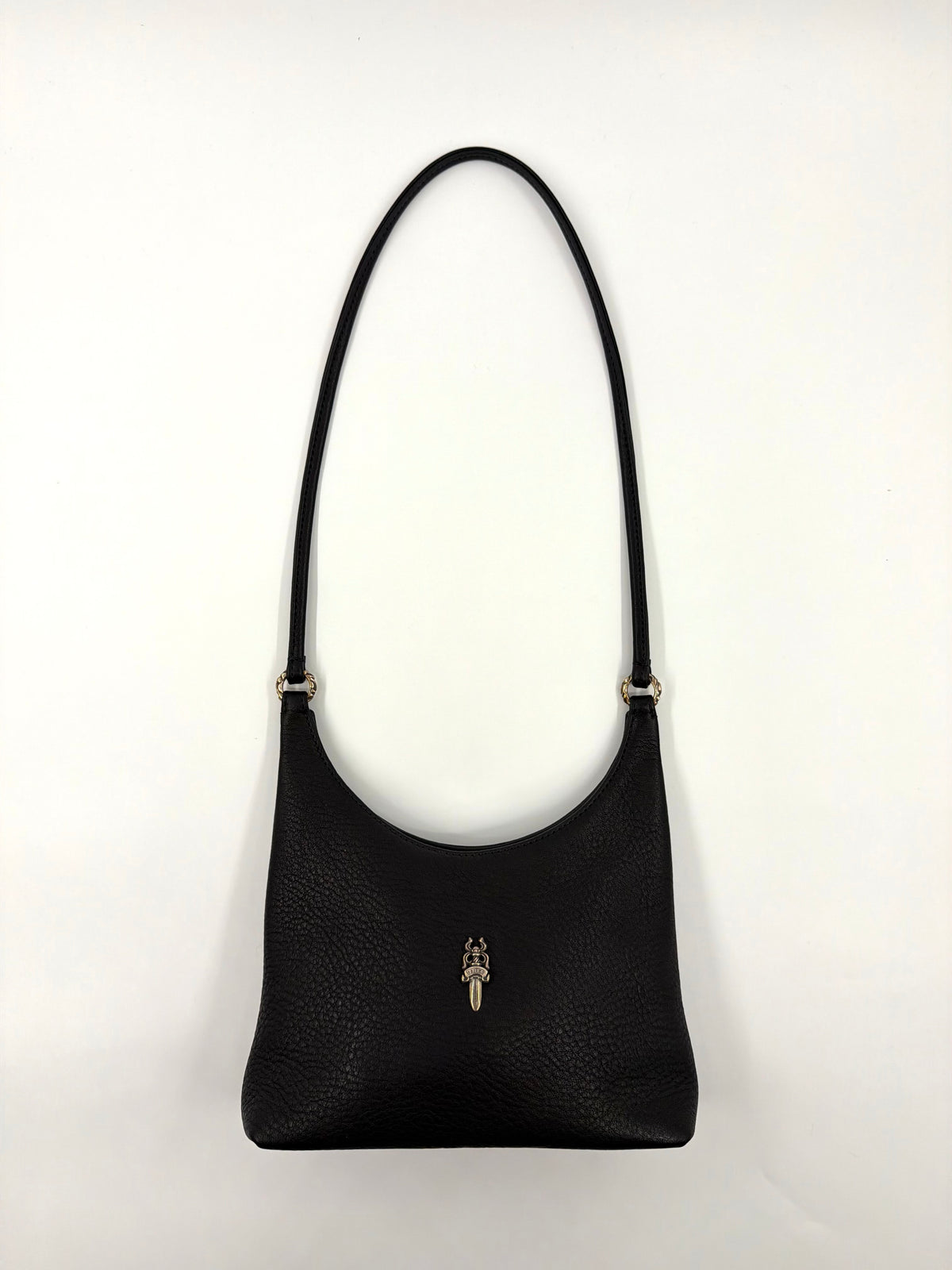 CHROME HEARTS 'VIV' BLACK LEATHER PURSE BAG