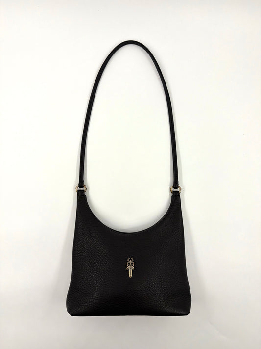 CHROME HEARTS 'VIV' BLACK LEATHER PURSE BAG