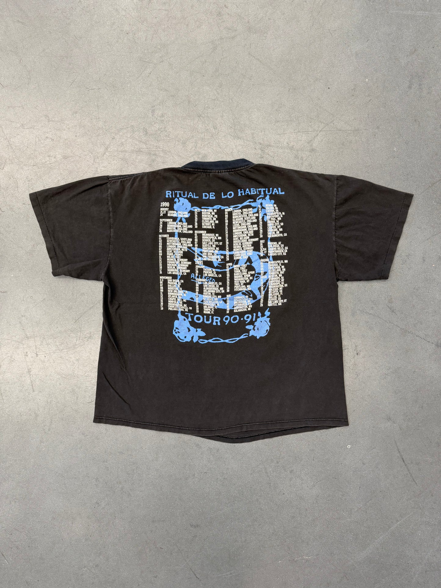 1990/91 JANE'S ADDICTION RITUAL DE LO HABITUAL TOUR TEE (SILVER BROCKUM TAG)