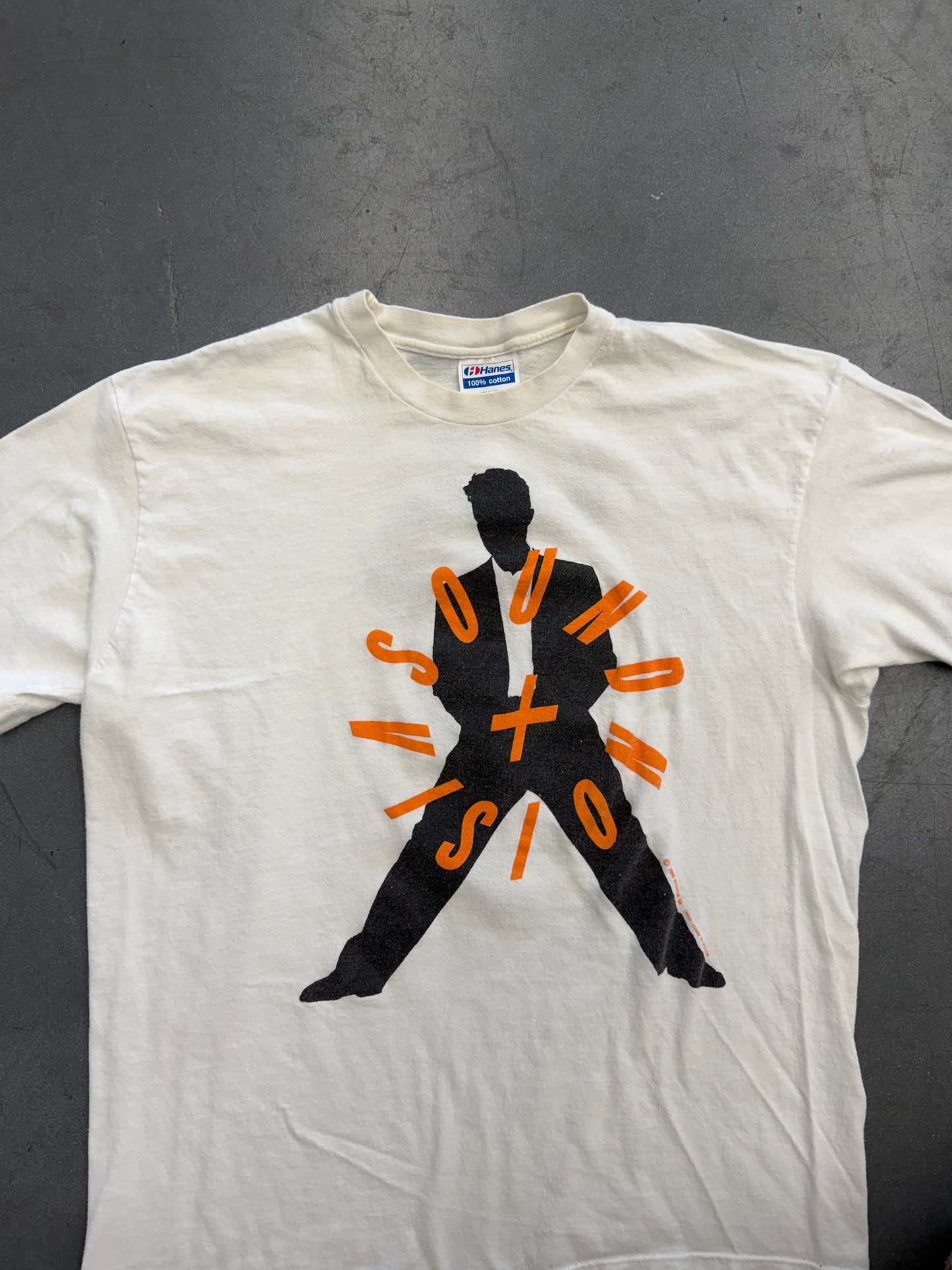 1990 DAVID BOWIE SOUND + VISION TEE (HANES TAG)