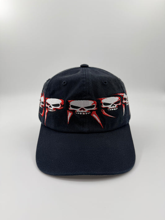FW26 SUPREME SKULLS SPELL OUT 6-PANEL HAT - NAVY