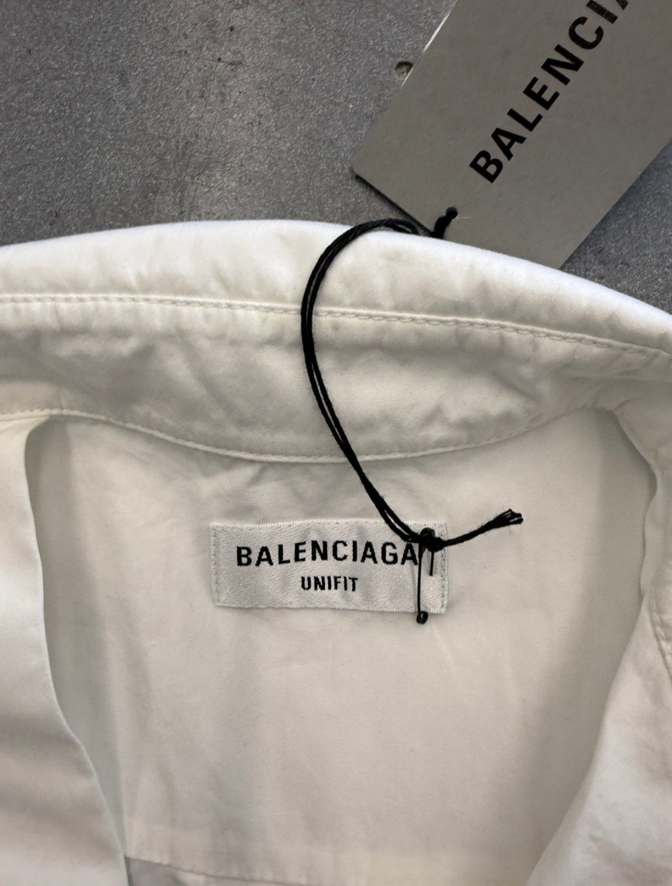 BALENCIAGA TWISTED WHITE POPLIN BUTTON UP SHIRT XS NWT