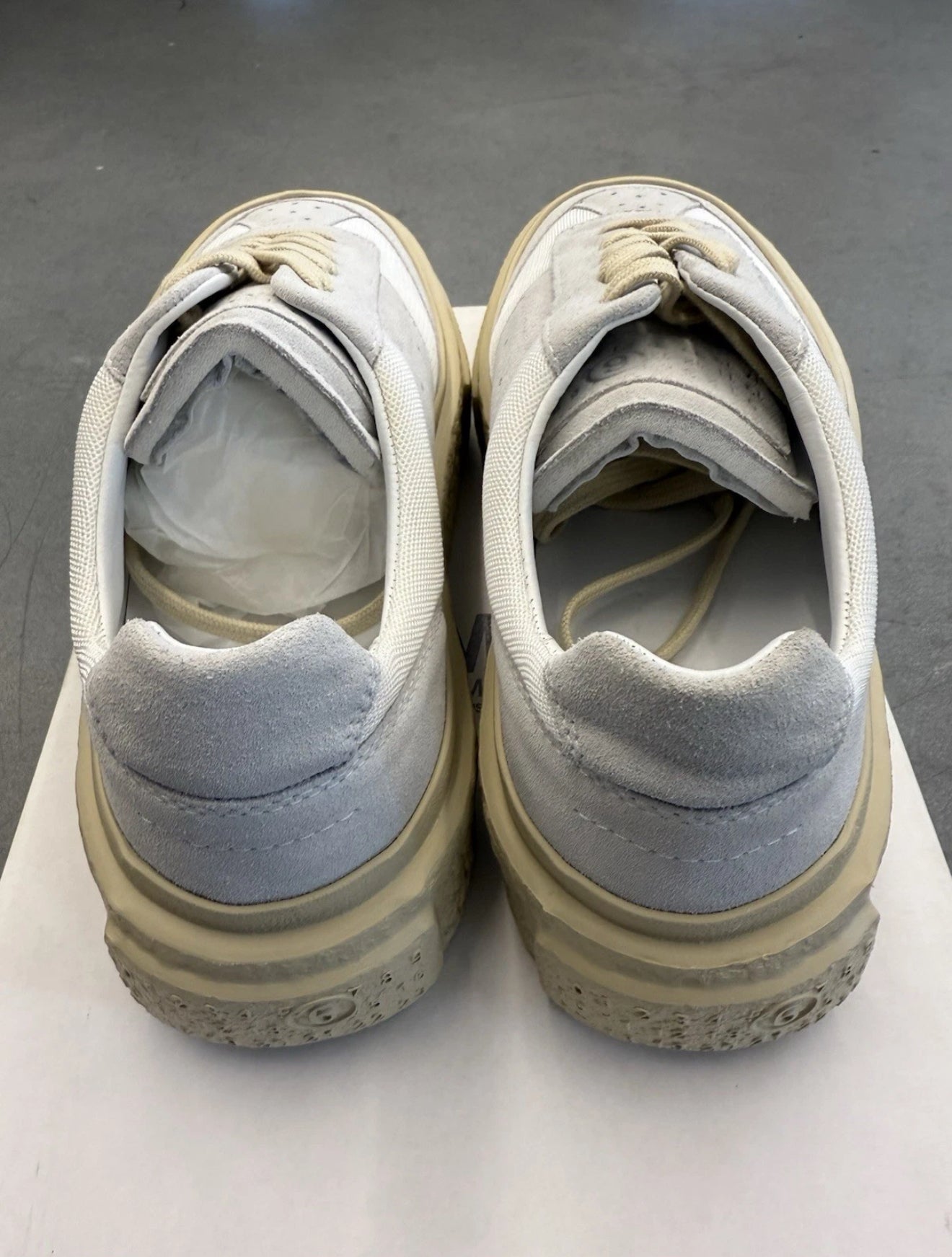 SIZE 38 2024 MM6 MAISON MARGIELA WMNS GAMBETTA LEATHER - WHITE (BRAND NEW WITH BOX)