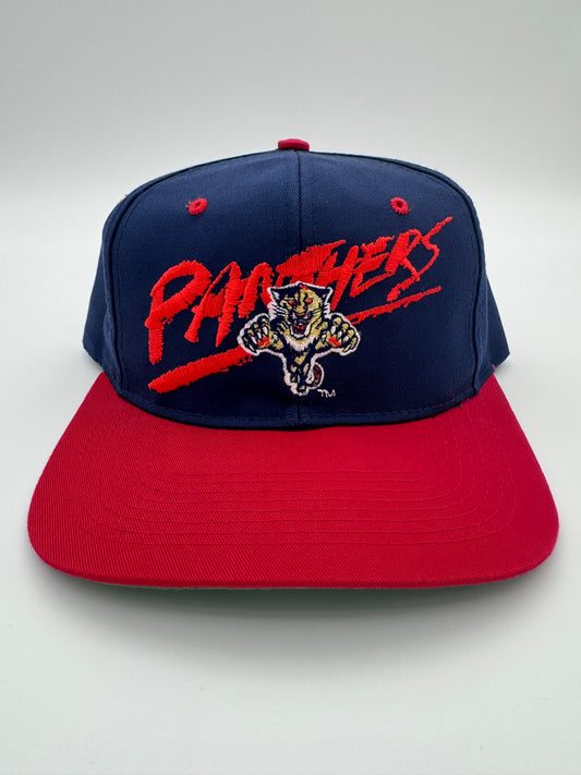 90S FLORIDA PANTHERS UNDERLINED SPELL-OUT AJD SNAPBACK HAT