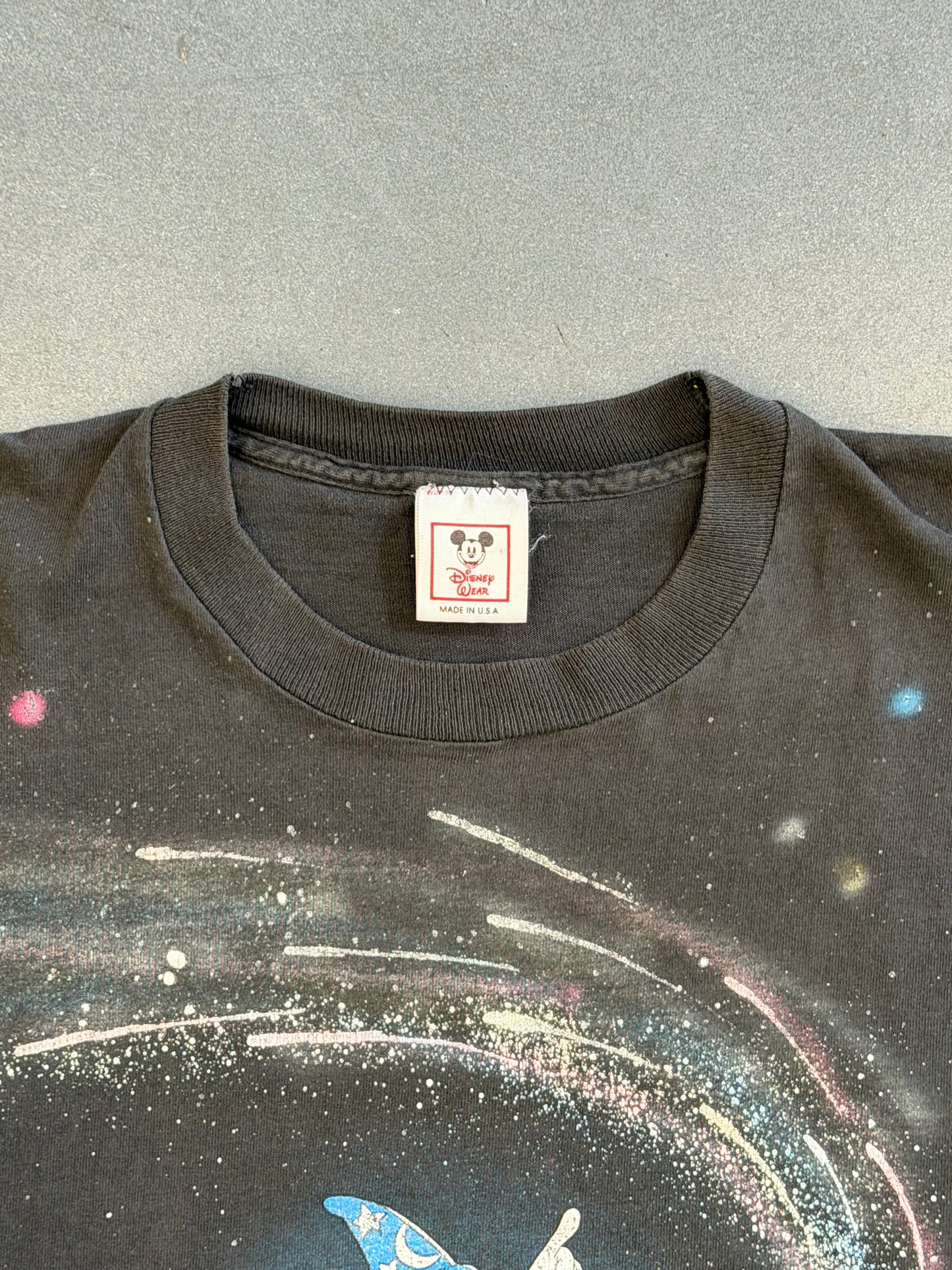 90S DISNEY MICKEY MOUSE FANTASIA ALL OVER PRINT TEE (DISNEY WEAR TAG)