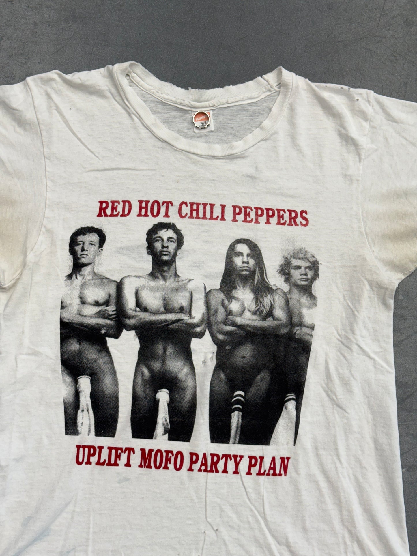 VINTAGE RED HOT CHILI PEPPERS UPLIFT MOFO PARTY PLAN TEE (HANES TAG)