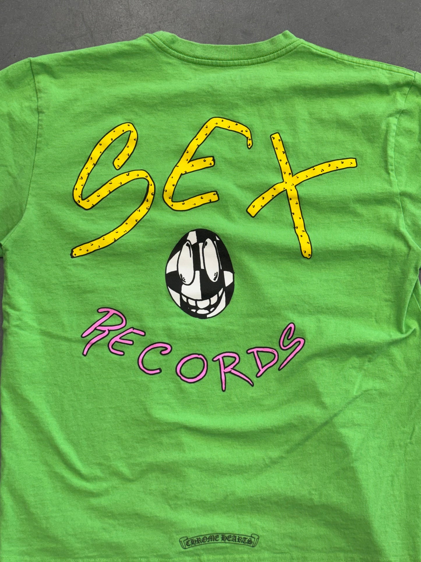 CHROME HEARTS X MATTY BOY SEX RECORDS POCKET TEE - GREEN