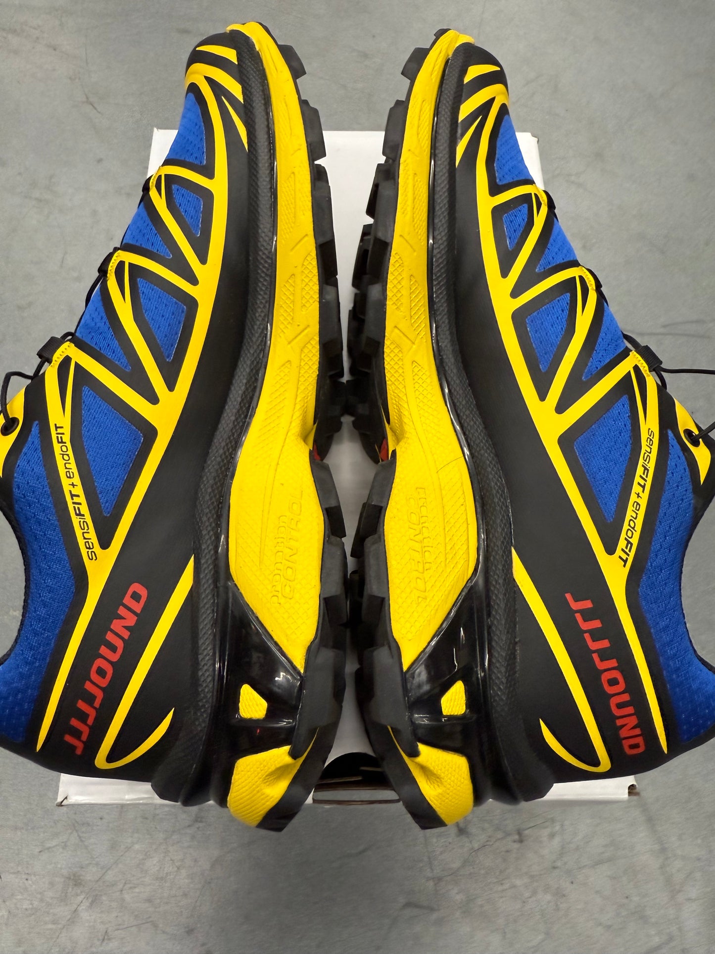 2025 SIZE 8.5 SALOMON XT-6 JJJJOUND NAUTICAL BLUE LEMON (PRE-OWNED WITH BOX)